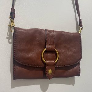 Frye Leather Cognac Small Crossbody Purse
